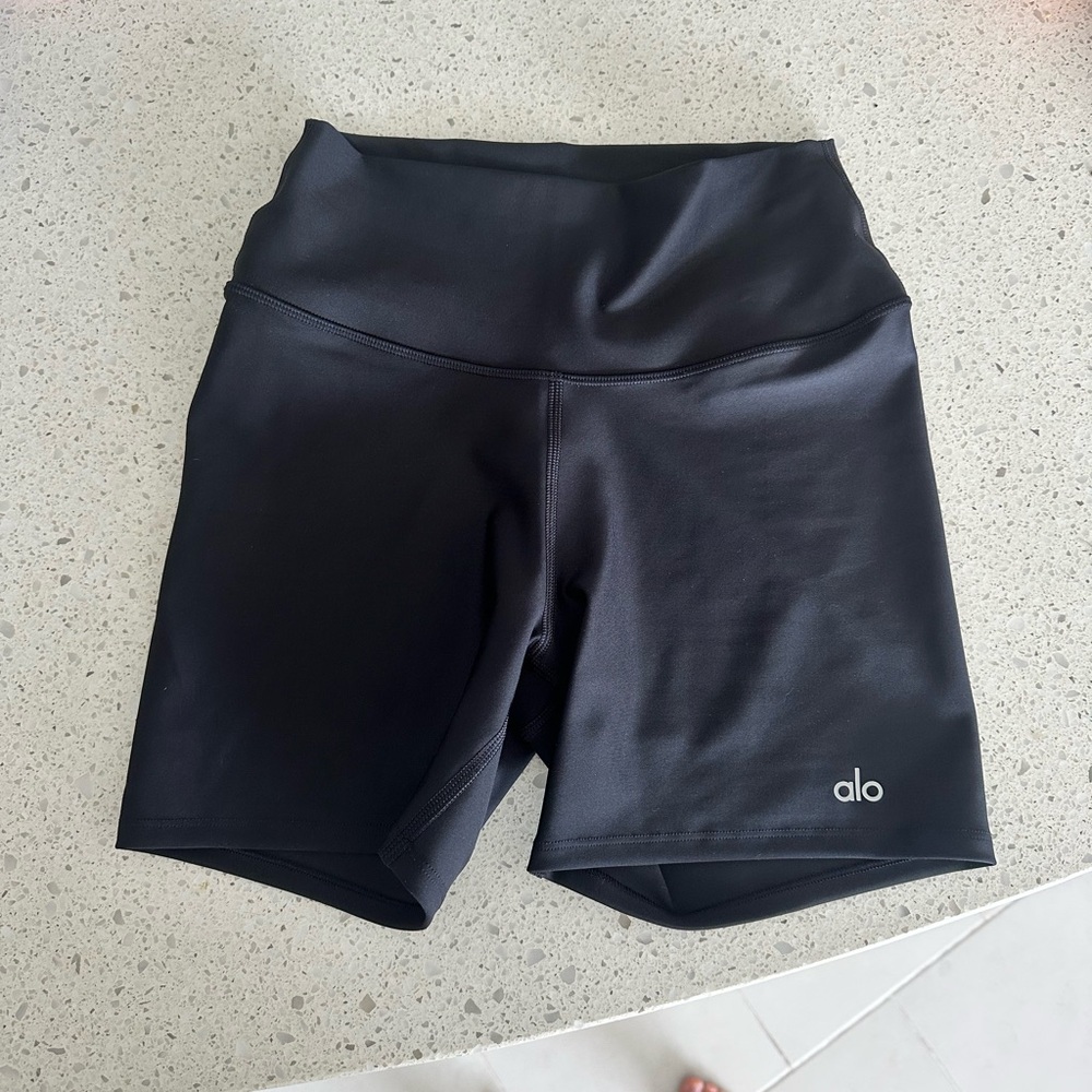 ALO Yoga Black High-Waisted Bike Shorts